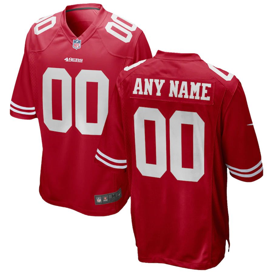 Men San Francisco 49ers Nike Scarlet Custom Game NFL Jersey